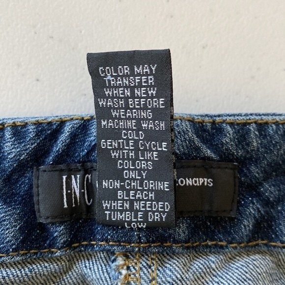 INC Floral Embroidered Boot Cut Distressed Jeans Mid-Rise Stretch Cottagecore - Picture 10 of 16